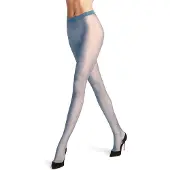 Falke Dot gedessineerd materiaal ultra transparant 15 DEN panty dames blauw - maat M