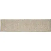 vidaXL Gebied Tapijt Natuurlijk en Wit 80 x 400 cm Jute