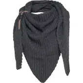 Knit Factory Demy Omslagdoek/Sjaal - Antraciet - 190x85 cm