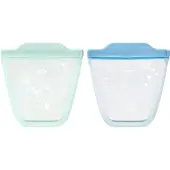Oxo Tot Silcone bewaarzakken - 2 pack - Gripzakjes - Bewaarbakjes Opal & Dusk