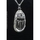 MOOYE ® - Collectie Zilveren Scarabee XL ketting hanger