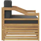 vidaXL Buitensofa Wit en antracietkleurig