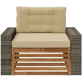 vidaXL Buiten Midden Sofa Naturel