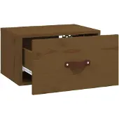 vidaXL Nachtkastje wandgemonteerd 40x29,5x22 cm honingbruin
