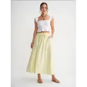 MixRay Hoge Taille Poplin Rok met Touwtje Detail