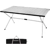 Kingcamp Campingtafel Campingroltafel Klaptafel Tuin - Opvouwtafel aluminium 146 x 80 cm