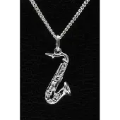 MOOYE ® - Collectie Zilveren Saxofoon ketting hanger - middel 2