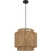Olucia - SANNY - Hanglamp - Bruin / Zwart - Vorm: Rond