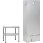 vidaXL BBQ-rookoven met tafel gegalvaniseerd staal