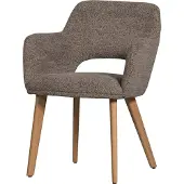 Woood Murat Eetkamerstoelen Houten Bruine Poot - Geel - Set van 2