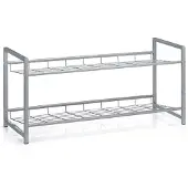 Idimex Schoenenrek SYSTEM, zilver gelakt, 2 vakken