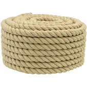 vidaXL Boottouw 20 mm 50 m Naturel polypropylene