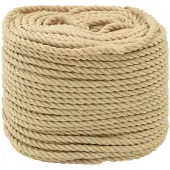 vidaXL Boottouw 4 mm 25 m Naturel