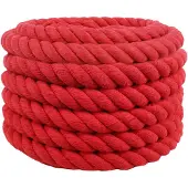 vidaXL Katoenen Touw 36 mm 10 m Rood 100% katoen