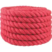 vidaXL Jute Touw 60 mm Rood 100% Tossa jute