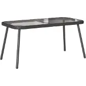 vidaXL Salontafel, zwart, 90 x 45 x 43 cm, polyrotan