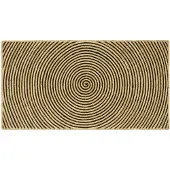 vidaXL Gebied Tapijt Naturel en Zwart 80 x 150 cm Jute