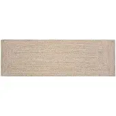 vidaXL Gebied Tapijt Natuurlijk en Wit 80 x 200 cm Jute