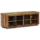 vidaXL Schoenenkast 110 x 35 x 40 cm Massief Gerecycleerd Hout Bruin