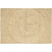 vidaXL Gebied Tapijt Natuurlijk en Wit 140 x 200 cm Jute