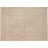vidaXL Gebied Tapijt Natuurlijk en Wit 200 x 290 cm Jute