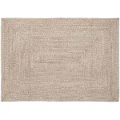 vidaXL Gebied Tapijt Natuurlijk en Wit 120 x 170 cm Jute