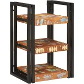 vidaXL Nachtkastje 2 st Bruin en Zwart 38 x 33 x 58 cm