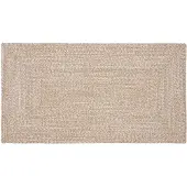 vidaXL Gebied Tapijt Natuurlijk en Wit 60 x 110 cm Jute