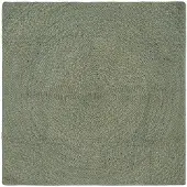 vidaXL Vloerkleden Olijfgroen 160 x 160 cm Jute