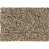 vidaXL Gebied Tapijt Naturel en Zwart 140 x 200 cm Jute