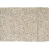 vidaXL Gebied Tapijt Natuurlijk en Wit 140 x 200 cm Jute