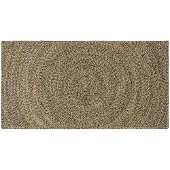 vidaXL Gebied Tapijt Naturel en Zwart 80 x 150 cm Jute