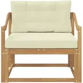vidaXL Buiten Midden Sofa Polyester Wit