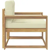 vidaXL Buiten Midden Sofa Polyester Wit