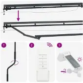 vidaXL Elektrische markiezenframe met LED-verlichting, antraciet, 4 x 2 meter, aluminium