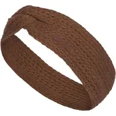 Knit Factory Joy Gebreide Dames Hoofdband - Haarband - Oorwarmers dames - Hoofdwarmer vrouwen - Hoofdband winter - Tobacco - Bruin - One Size