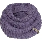 Knit Factory Alex Gebreide Colsjaal - Ronde Sjaal - Grof gebreid - Warme Wintersjaal - Nekwarmer - Wollen Sjaal - Paarse colsjaal - Dames sjaal - Violet - One Size