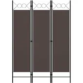 vidaXL Kamerscherm met 3 panelen 120x180 cm bruin