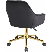 Jumi LARGO fauteuil zwart op gouden voet