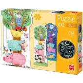 Jumbo - Puzzle XXL - Dag en Nacht - Kinderpuzzel - 27 stukjes