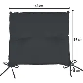 Detex Zitkussens Boston 6 stuks Antraciet 43x39x5cm