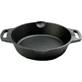 Valhal Outdoor Skillet / koekepan 20cm - gietijzer - 2 handvatten - schenktuiten - VH20H