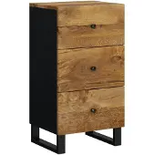 vidaXL Dressoir met 3 lades 40x33,5x75 cm massief mangohout