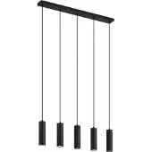 QAZQA Moderne hanglamp zwart 5-lichts - Jeana