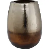 Ptmd Vaas Fab Gold with antique copper alu pot 18x18x26 hoog