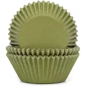 House of Marie Cupcake Vormpjes - Mosgroen - pk/50 - Baking Cups voor Muffins en Cupcakes