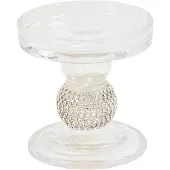 Housevitamin - Kaarsenhouder 'Mea' (Zilver, 8.5cm)