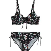 Bonprix Bikini rosa / zwart / wit