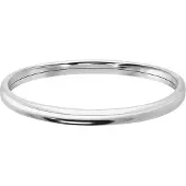Lucardi Dames Zilveren bangle 5mm - Armband - 925 Zilver - Zilverkleurig - 65 mm