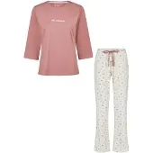 Louise Pyjama 'Driekwart Mouw' pink